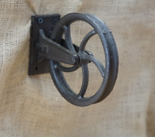 Rustic Cast Iron Pulley Wall Mounted Ceiling Light Wheel Farmhouse Industrial picture