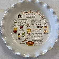 Martha Stewart Pumpkin Pie Recipe Pan Plate Mold picture