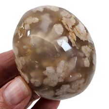 Flower Agate Palm Stone 93.4 grams. picture