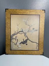 VTG Toyo Woodblock Birds and Blossoms Print 13.5in L x 11.5in W Resin picture