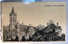 St. Bridget’s Church, River Falls, Wisconsin Vintage Postcard c1924 picture