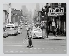 1960s Baltimore Maryland Street Scene, Cars Signs People, Vintage Photo Reprint picture