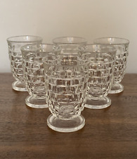 Colony Glass Whitehall Clear Juice Glass SET OF 6 Cube Cubist 3 7/8