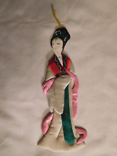 Vintage Beautiful Woman Chinese Hand-Made Silk Ornament  picture