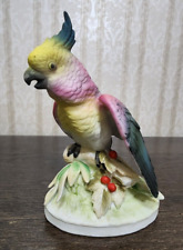 Lefton Parrot KW142B Porcelain Figurine Colorful Japan picture