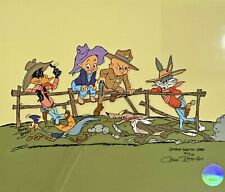 Warner Bros Cel Western Group Bugs Bunny Daffy Chuck Jones Rare Artist Proof picture
