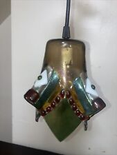 2002 Signed Fused Glass Art Handkerchief Hanging Pendant Lamp Light picture