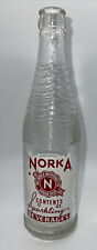 Vintage Norka Sparkling Beverages 12 oz Empty Glass Bottle Akron Ohio picture