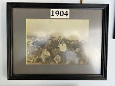 1904 Vintage Antique Football Framed Team Photograph Amazing Condition picture