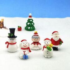 Christmas Santa Snowman Home Figurine Miniature Crafts Ornaments Figurines 5pcs picture
