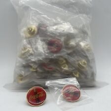 Lot Of 100+ New Coca Cola Pins Buttons Circa 1993-2003 Sealed Lapel Vintage picture