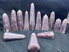 Lepidolite Towers purple Mica Obelisk Points 2000 Grams top quality healing 13PC picture