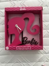 NEW Barbie Silhouette Hot Pink Barbie Table Top Clock picture