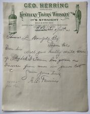 Rare 1911 Kentucky Tavern Whiskey Letterhead Bill El Paso Tx Bonfils  Uncle Sam picture