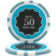 MRC POKER 50pcs 14g Eclipse Poker Chips $50 picture