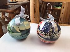 Two Beautiful Estate Christmas Ornaments that Symbolize Pearl Harbor and WW11 picture