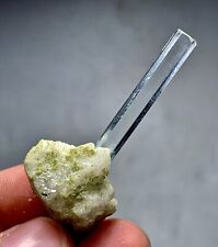 22 Carat Aquamarine Crystal On Feldspar From Skardu Pakistan picture