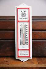 Vintage Metal Advertising Thermometer Military VFW War Veteran Sign old picture