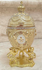 Faberge Egg Jewelry Box Wedding Gift for Couple 24KGOLD Fabergé Eggs Faberge 5ct picture