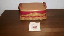Longaberger Christmas Collection Basket Traditions Dowel Ribbon Woodcrafts Lid picture