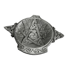 Pewter Moon Phase Offering Bowl - Wicca Pagan Altar Ritual Supplies Dryad Design picture