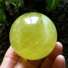 290g 59mm Unique Yellow Quartz Sphere Rare Citrine Quartz Crystal Ball Chakra picture