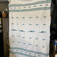 Vintage Handwoven Native American Serape Southwest Tablecloth & Napkins 74x51 In picture