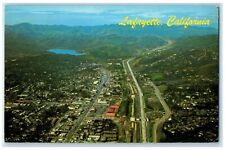 1966 Aerial View Lafayette Road Lafayette Reservoir California Vintage Postcard picture