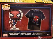 Spiderman Funko Pop  T-Shirt and  Bobble Head Set Size Medium NEW picture