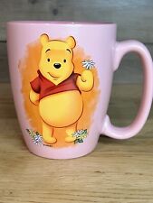 DISNEY STORE PINK TWO SIDED WINNIE THE POOH CERAMIC COFFEE TEA MUG CUP picture