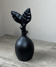 Rare Vintage Black Cast Iron Pear Shaped Bell 5.5”H picture