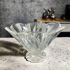 Marquis Waterford Crystal Glass Footed Dish Bowl Clear Scalloped Tapered Marked picture