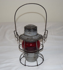 Antique The Adam's And Westlake Co. Adlake Reliable Railroad Lantern w/Red Globe picture