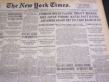 1932 FEBRUARY 25 NEW YORK TIMES - STIMSON HOLDS PACIFIC TREATY BROKEN - NT 4767 picture