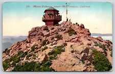 Original Old Vintage Outdoor Postcard Marine Exchange Mt. Tamalpais California picture
