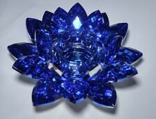 Lead crystal Lotus Flower candle holder picture
