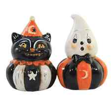 Johanna Parker Ghost and Cat Salt and Pepper Shaker Set of 2 picture
