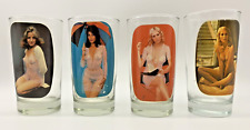 Vintage 1984 Sip 'N Strip Nude Fantasy Drinking Glasses High Ball Women Clear picture