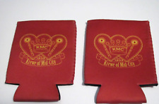 LOT OF 2 KREWE OF MID-CITY RED WITH GOLD PRINT KOOZIES picture