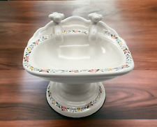 Ceramic Soap Dish Vintage Pedestal Sink Floral Upper Canada Collection Bathroom picture