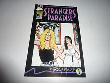 STRANGERS IN PARADISE #1 Antarctic Press 1993 3rd Print SIGNED TERRY MOORE VF+ picture