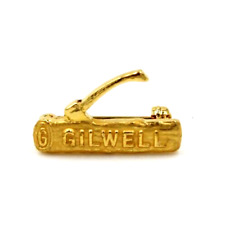 Vintage Gold Toned Log Axe Gilwell Wood Badge Lapel Pin Tie Tack Boy Scouts BSA picture