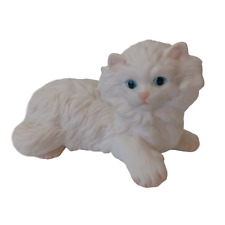 White Porcelain Cat Figurine Purrfectly Charming Cybis Kitten Chantilly Persian picture