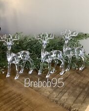Clear Acrylic Reindeer Figure Christmas Decor - Set 4 picture