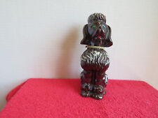 Vintage Redware Poodle with Green Sparkly Eyes picture