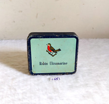 1950s Vintage Bird Graphics Robin Ultramarine Advertising Tin Collectible T883 picture