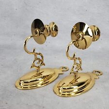 Vintage Baldwin Brass 7441 Colonial Williamsburg Brass Candlestick Wall Sconces picture