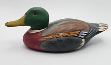 Beautiful Solid Painted Wood Mallard Duck ~6