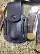 Leather Pocket Folding Knife Pancake Sheath Buck 110 Size Knives picture