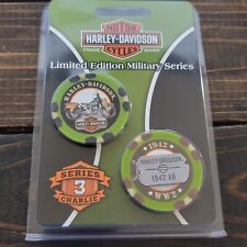 Harley-Davidson Limited Edition Military Series 3 Charlie Poker Chip Set 1942 WW picture